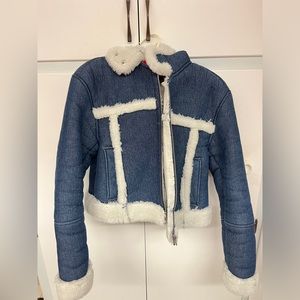 Denim trucker Sherpa jacket